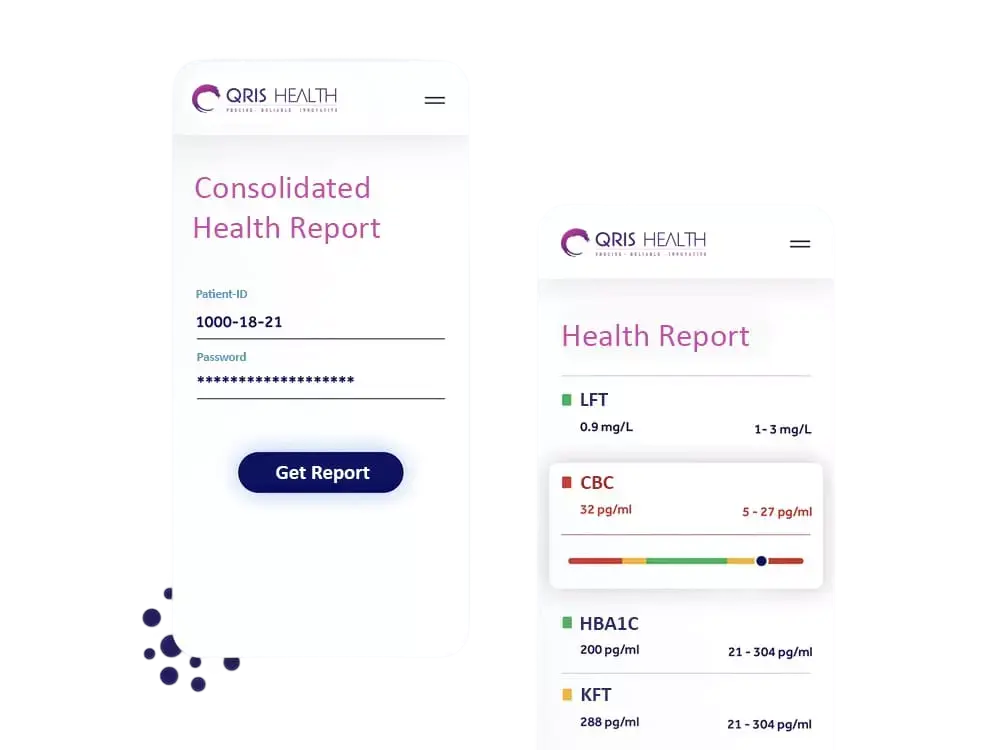 Smart Report for your Health Test with Qris Health