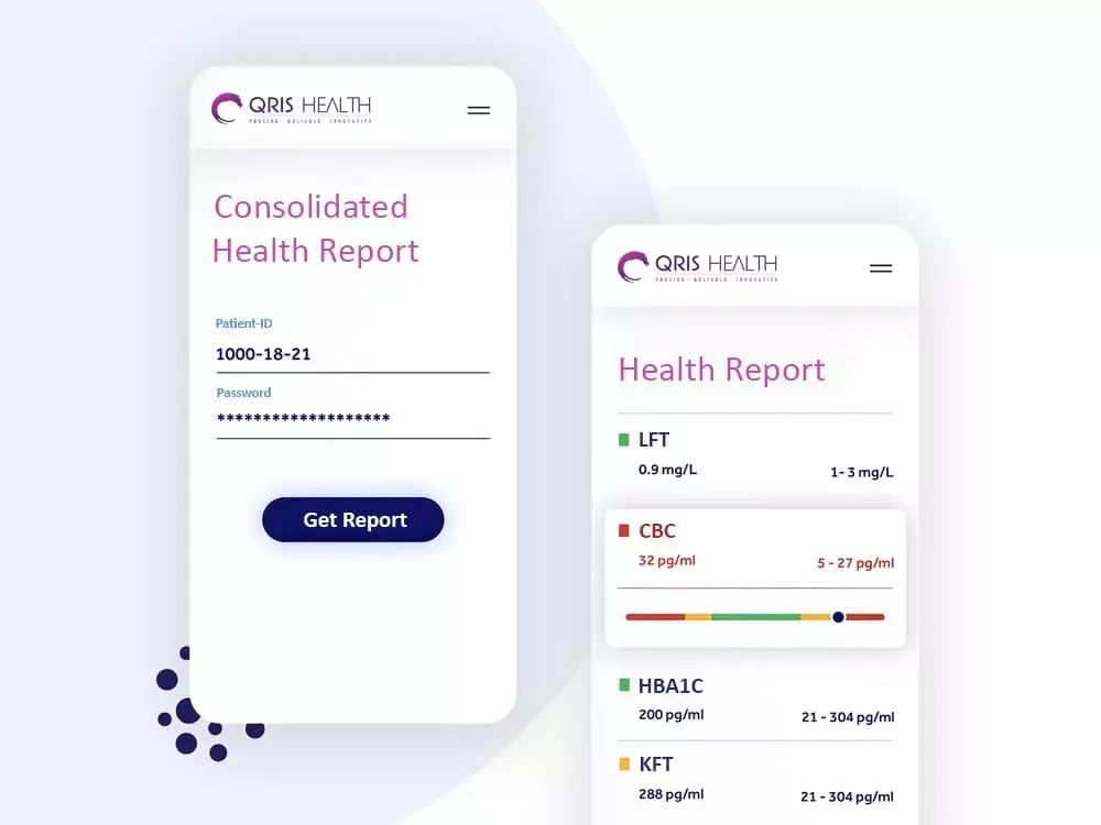 Smart Report for your Health Test with Qris Health